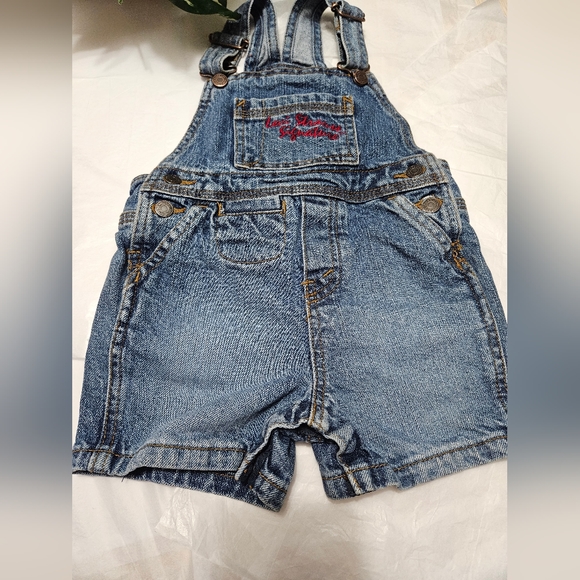 Levi's Bottoms Levis Infant Boys Bib Overall Denim Jean Shorts Size 2 Months B18 Poshmark